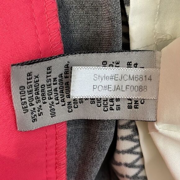 Eliza J Geometric Print 3/4 Sleeve Shift Dress Size 4 - Picture 13 of 14